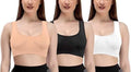 Womens Multicolor Air Bra- (Pack of 3)